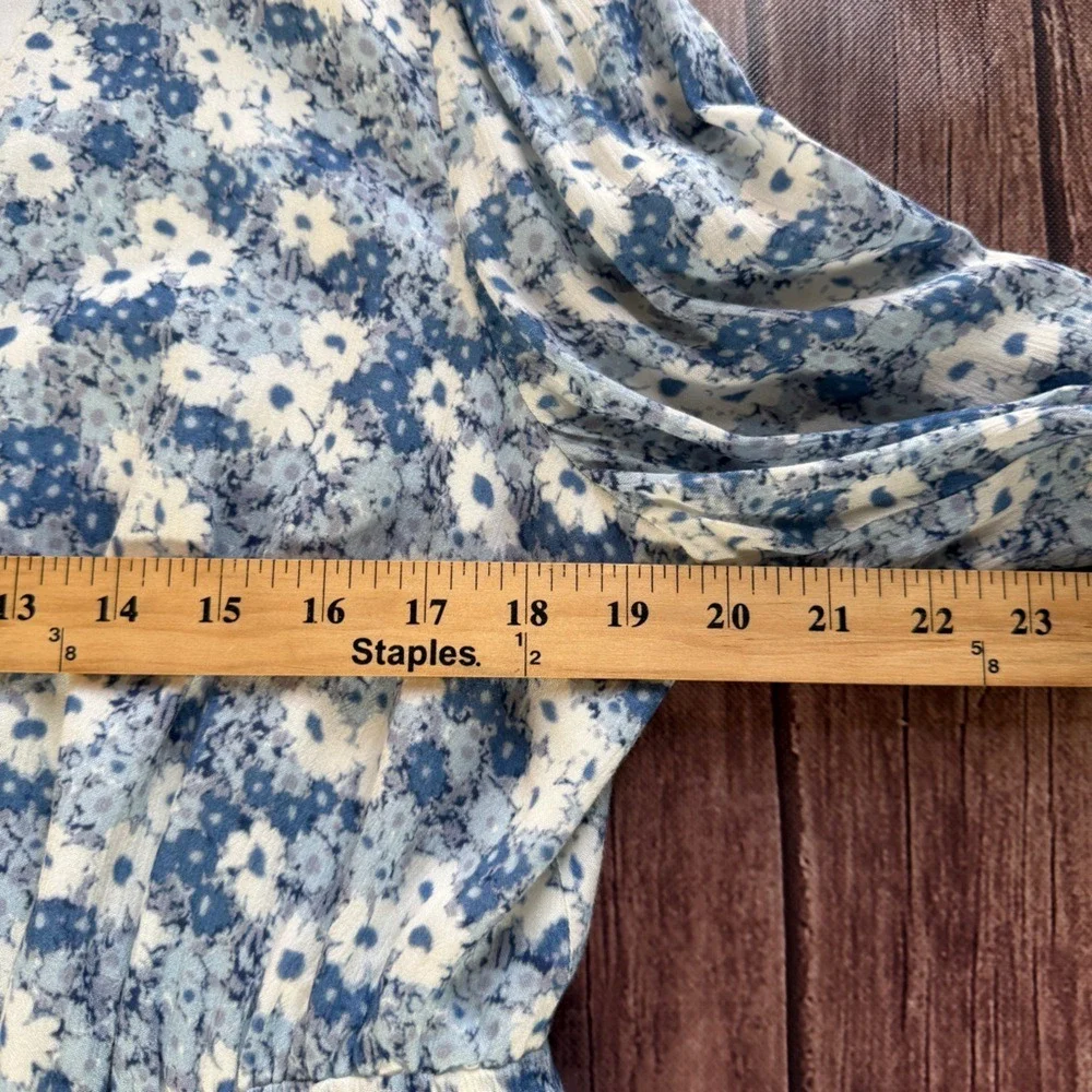 Rails Womens Elsie Blue Jasmine Boho Floral Prairie Mini Dress Size L Cottage‎